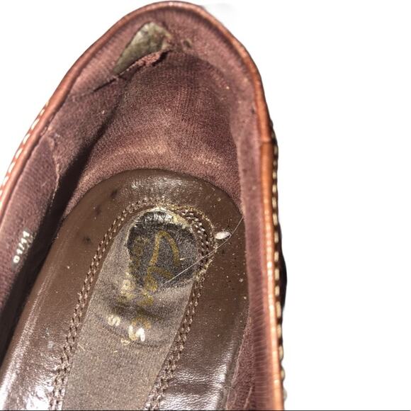 Clarks Brown Patchwork Leather Women’s Loafers - Picture 5 of 5
